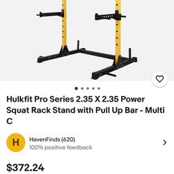 Squat Rack, Pulley System With 100 Pounds Of Weights 