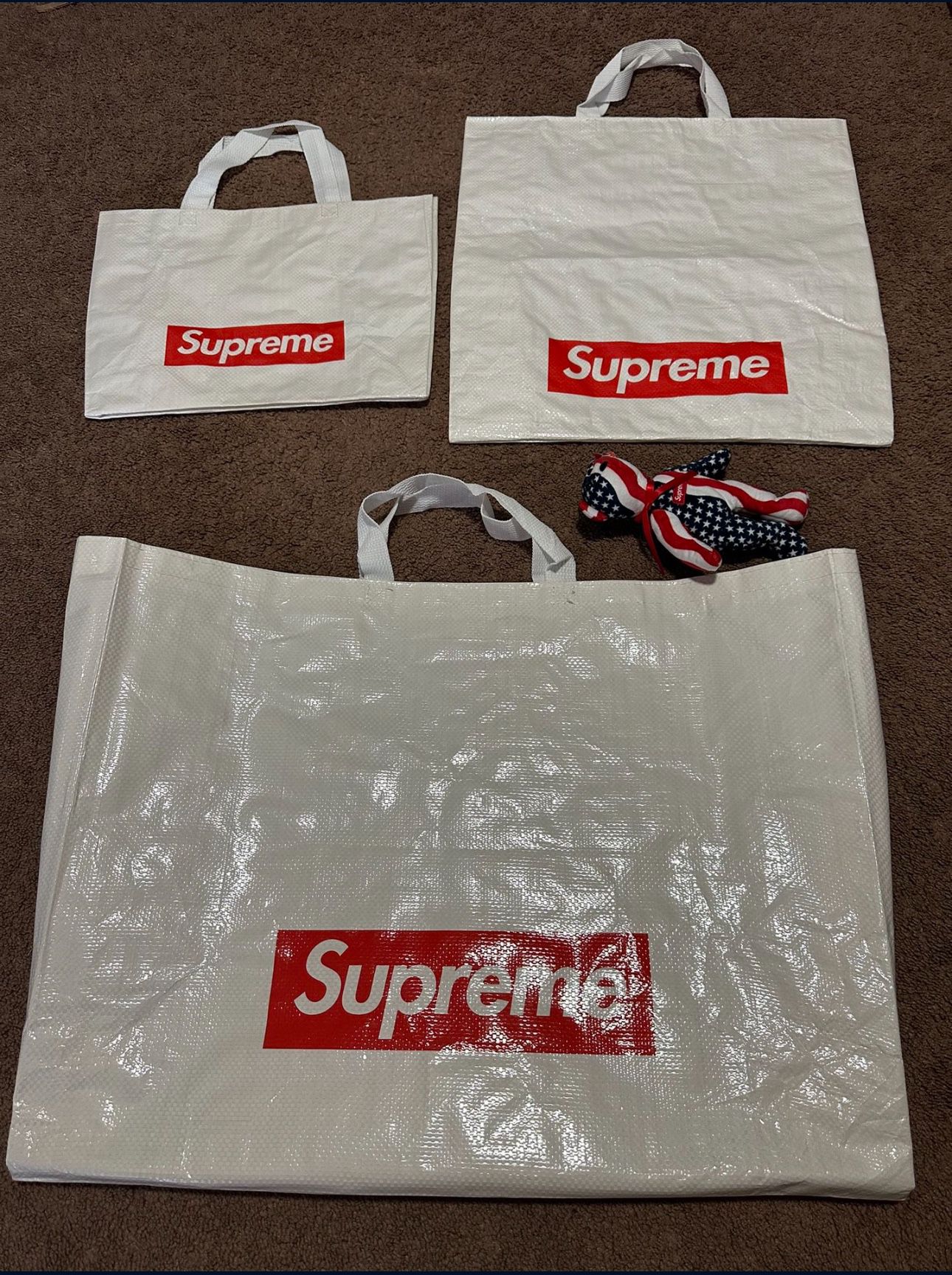 Supreme White Exclusive Tote Bag For Daily Use