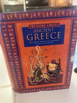 Ancient Greece edition from the Treasure Chests educational kit series published by Running Press in April 1998. This lock-and-key discovery box conta