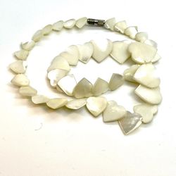 Mother Of Pearl Heart Necklace