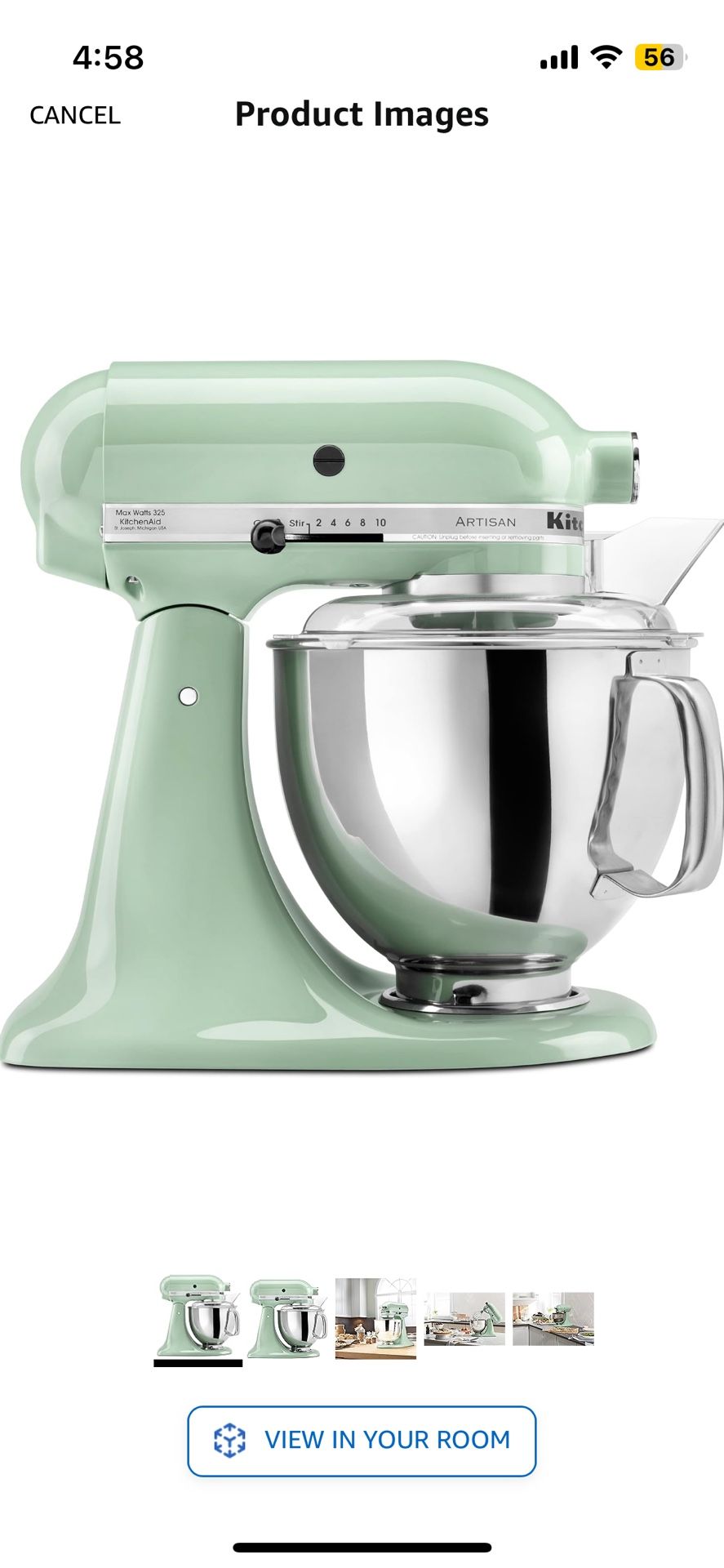 KitchenAid Artisan Mixer Pistachio Color