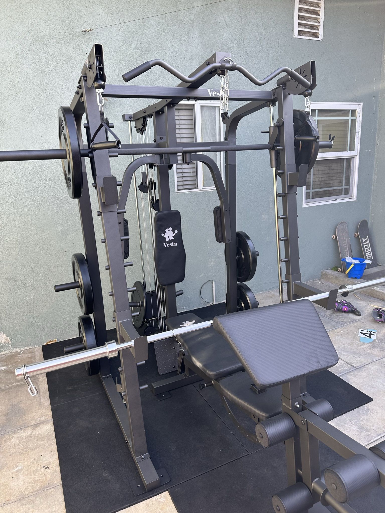 Smith Machine SM2001/FID Adj Bench/Gym Equipment/Fitness/Squat Rack/‼️⭕️WEIGHTS AND BARBELL SOLD INDIVIDUALLY ⭕️‼️FREE DELIVERY🚚