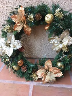 Wreath with lights