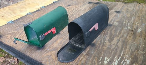 Mailboxes, One Metal, One Plastic