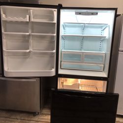 A Black Refrigerator Kitchen Aid 