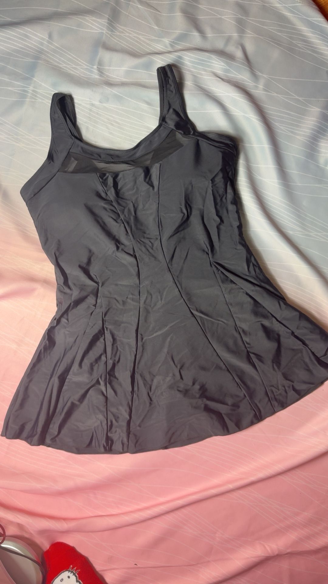 Black one piece bathing suit