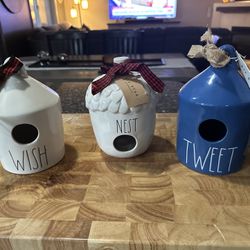 Rae Dunn Birdhouses 