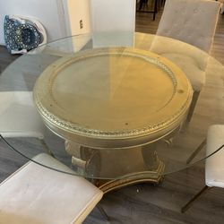 Round Glass Dining table 