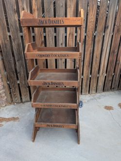 Vintage Jack Daniel's Wooden Display Stand – Rare Bar Decor