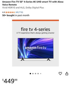 Amazon fire TV 50” with soundbar