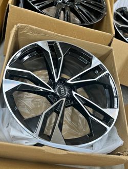 19" AUDI REPLICA WHEELS GLOSS BLACK MACHINE FACE + NEW TIRES A3 A5 Q3