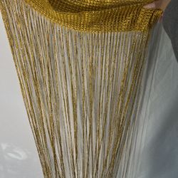 Gold And Silver Tassel Curtain