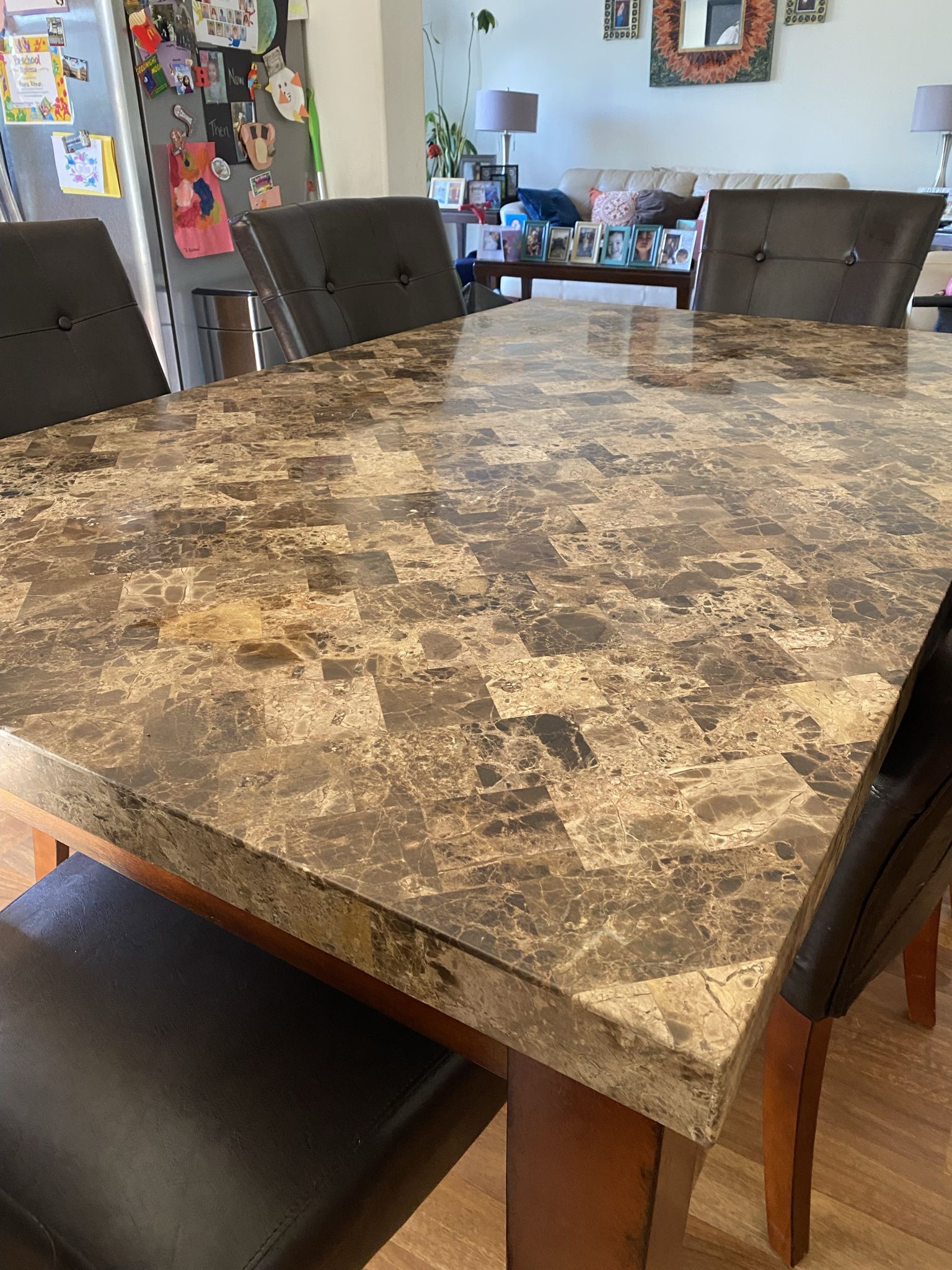 Bob's Furniture Faux Marble Dining Set