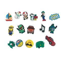 Lot of 16 Jibbitz Shoe Charms for Crocs – Boys Themed Characters - Lot #2