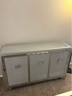 Signature by Ashley champagne color credenza