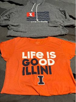 Womens size Large Life is Good Illini lot