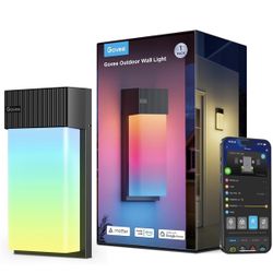 New Govee Outdoor Wall Light, 1500LM Smart RGBIC Porch Lights Outdoor with 45 Scene Modes, IP65 Waterproof for Outdoor Decor, DIY, Wall Sconce Works w