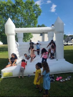 White bounce castle