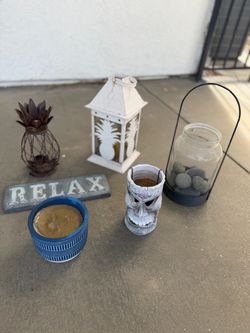 Tropical Home Decor Bundle Set of 6