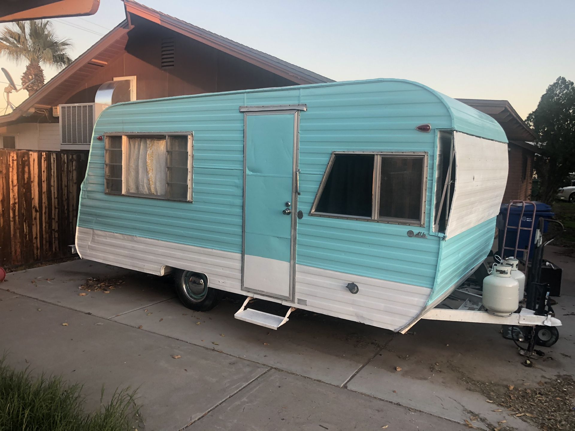 Vintage travel trailer