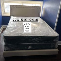 🚨 HUGE SALE 🚨 Brand New Queen Bed Frame With Mattress And Box Spring In Stock NOW !!! 