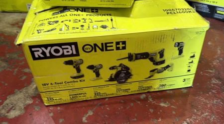 Ryobi 18 volt cordless 6- tool combo kit