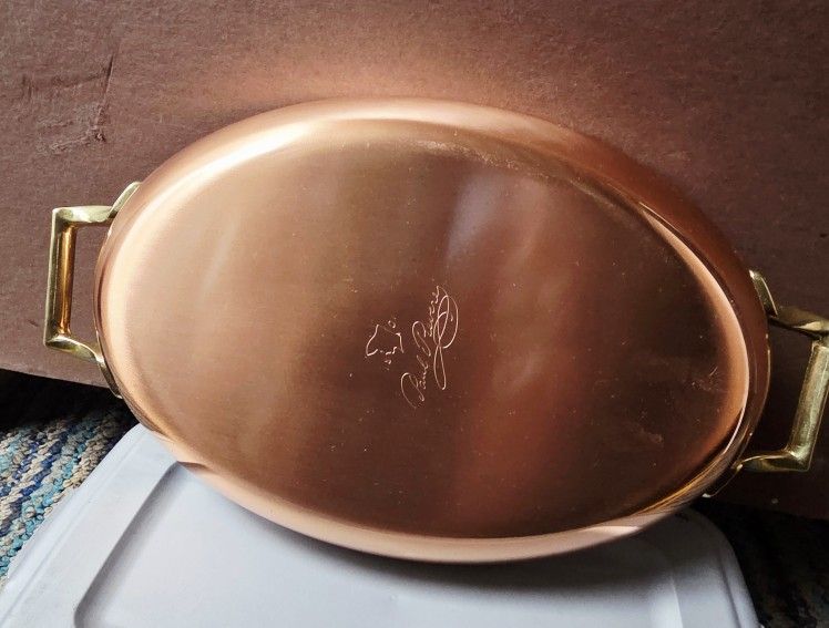 Vintage Revere Ware-Oval Au Gratin Copper Dish