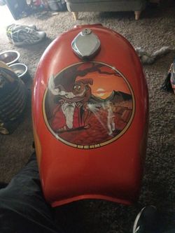 Custom Painted Motorcycle Gas Tank