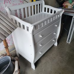 Baby dresser with changing table top