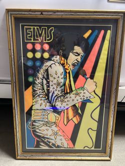 Elvis is Here! Black light poster
