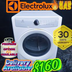 Electrolux GAS Dryer, Natural Or Propane Gas 30 Day Warranty 