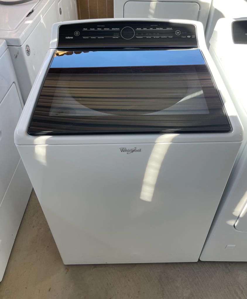 WHIRPOOL Washer Top Load With Glass Top ( Large Capacity 6.2 Cu Ft
