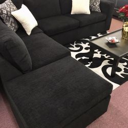 🇺🇸HUGE Blowout Furniture Sale!🇺🇸 Brand New Oversized Black Sectional W/ Accent Pillows Included! $50 Down Takes It Home Today!
