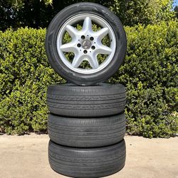 5x112 Mercedes Benz W203 C Class Wheels Rims Tires 16” Set 4 C240 C320 C230 Tires Hold Air No Issue Sedan Wagon Coupe 2D 4D ready to go c180 c280
