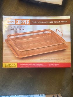 Parini Copper 2-Piece Crisper Air Fryer Set