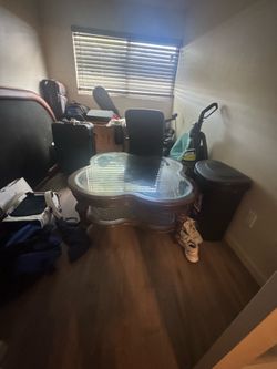 Heavy Glass / wood Table