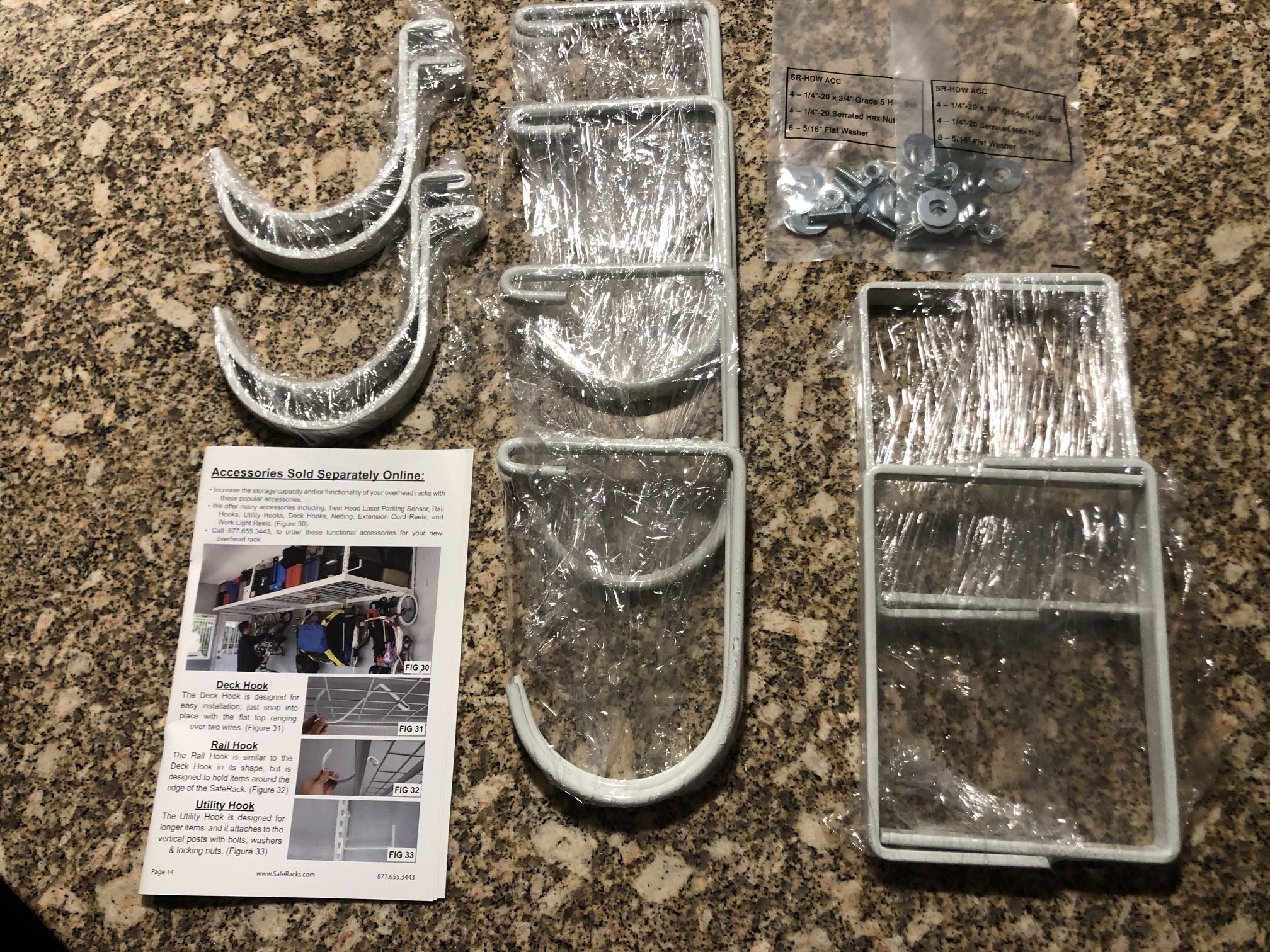 SafeRacks Hook Accessory Kit New