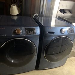 Beautiful Baby Blue Front Load, Samsung Washer And Dryer