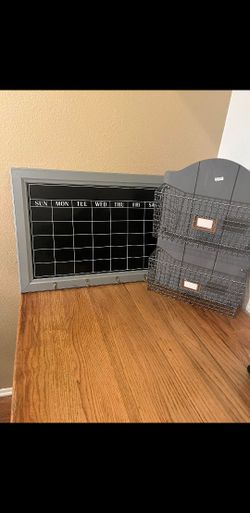 Picture Frame, Calendar, And Mail Organizer Set