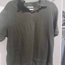 Zara Dark Forest Green M Mens Shirt