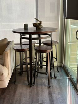 Pub style table and stools