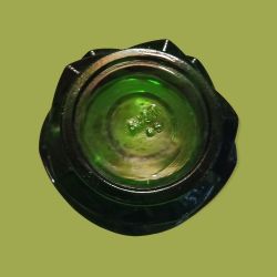 Green Cobalt Glass Tea Light Candle Holder By Avon