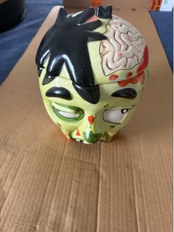 Zombie Head Ceramic Bowl