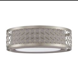 Brand New 15.4” LED Flush Mount Ceiling Light – Satin Nickel