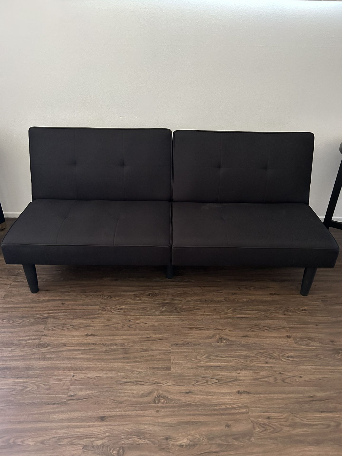 Black Futon 29” H  68”1/2 W