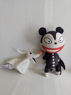 The Nightmare Before Christmas 12"  Vampire Teddy And  7" Zero Disney Plush Toys