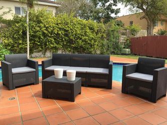 Italian outdoor stores furniture Bicaflorida offer patio conversation set available in 3 colors 1 year warranty. #fortmyers