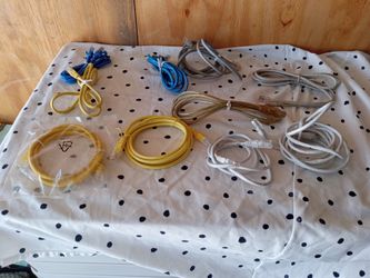 Lot of Ethernet Patch Cables Mixed Colors
