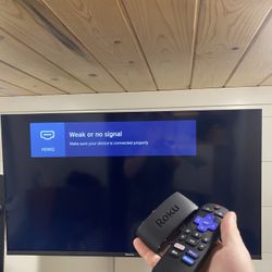 40 Inch Hisense 1080p Tv, Wall Mount And Roku Express 4k+