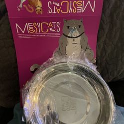 Messy Cats 4stainless Steel New ReplacementDishes  